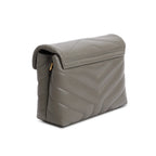 2021 Grey Calfskin Y Quilted Monogram Toy Loulou Crossbody Bag
