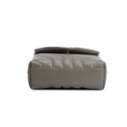 2021 Grey Calfskin Y Quilted Monogram Toy Loulou Crossbody Bag