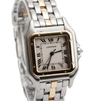 Stainless Steel &amp; 18k Yellow Gold Panthere de Watch, Medium Model 1100 w/ Box