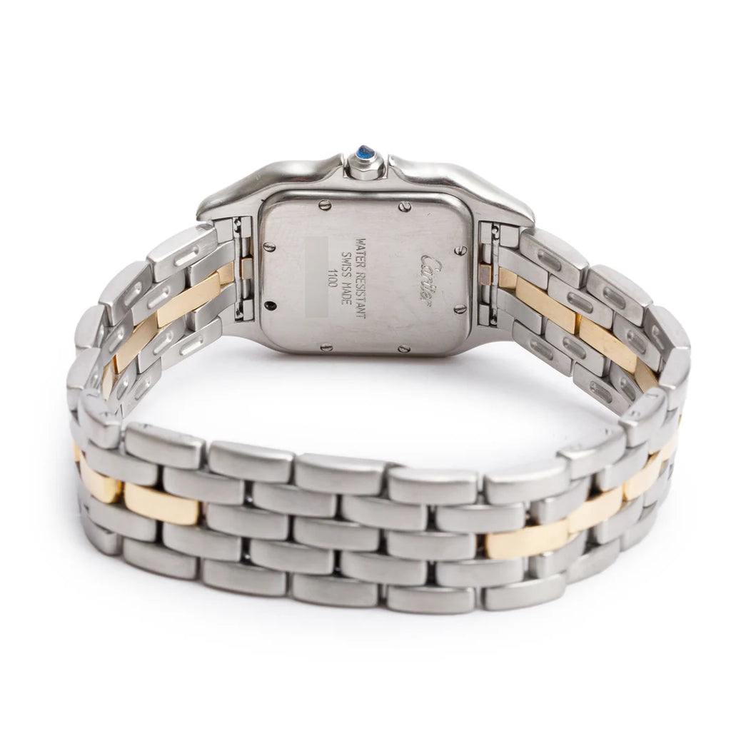 Stainless Steel &amp; 18k Yellow Gold Panthere de Watch, Medium Model 1100 w/ Box