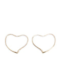Elsa Peretti 18k Yellow Gold Large Open Heart Hoop Earrings w/ Box