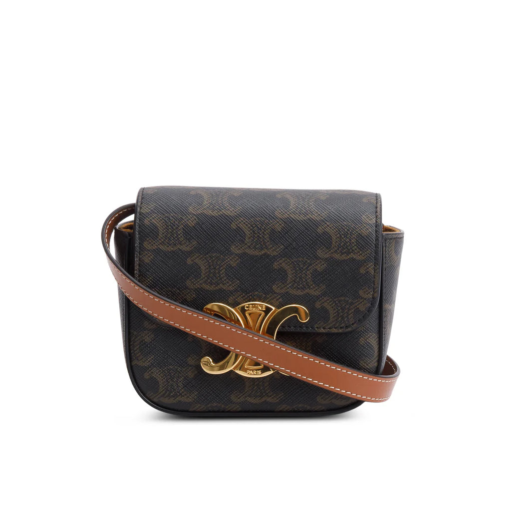 2022 Triomphe Canvas Calfskin Mini Claude w/ Strap