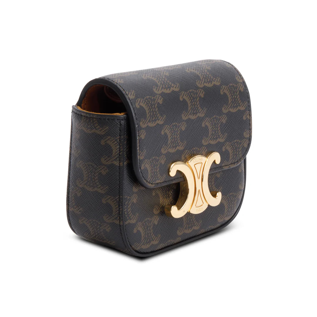 2022 Triomphe Canvas Calfskin Mini Claude w/ Strap