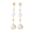 18k Yellow Gold Citrine &amp; Topaz Drop Earrings
