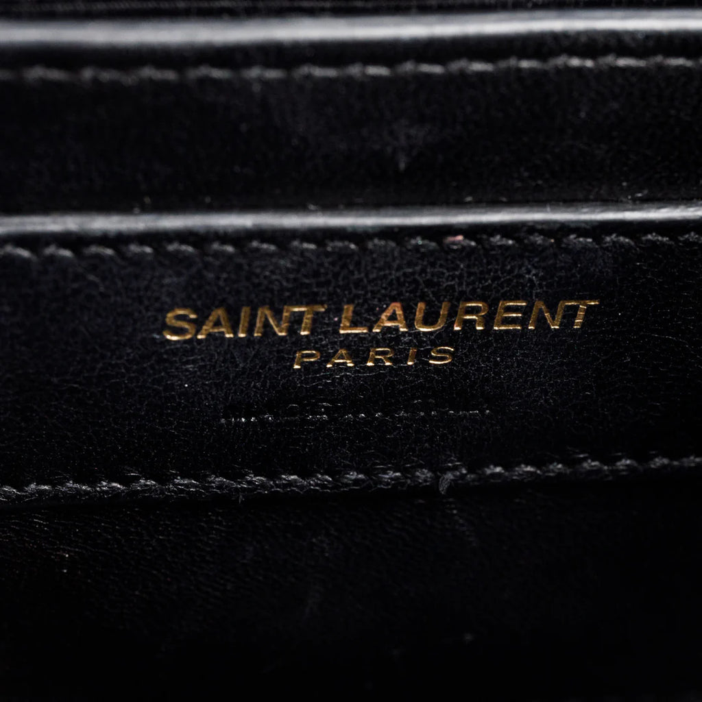 Black Grain De Poudre Leather Mini Monogram Kate Bag