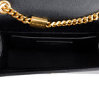 Black Grain De Poudre Leather Mini Monogram Kate Bag