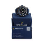 Breitlight Black Polymer Endurance Pro 44 MM Watch Black &amp; Blue X82310 w/ Box &amp; Papers