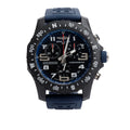 Breitlight Black Polymer Endurance Pro 44 MM Watch Black &amp; Blue X82310 w/ Box &amp; Papers