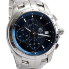 Stainless Steel Link 42 MM Automatic Chronograph Watch Blue Dial CJF2114