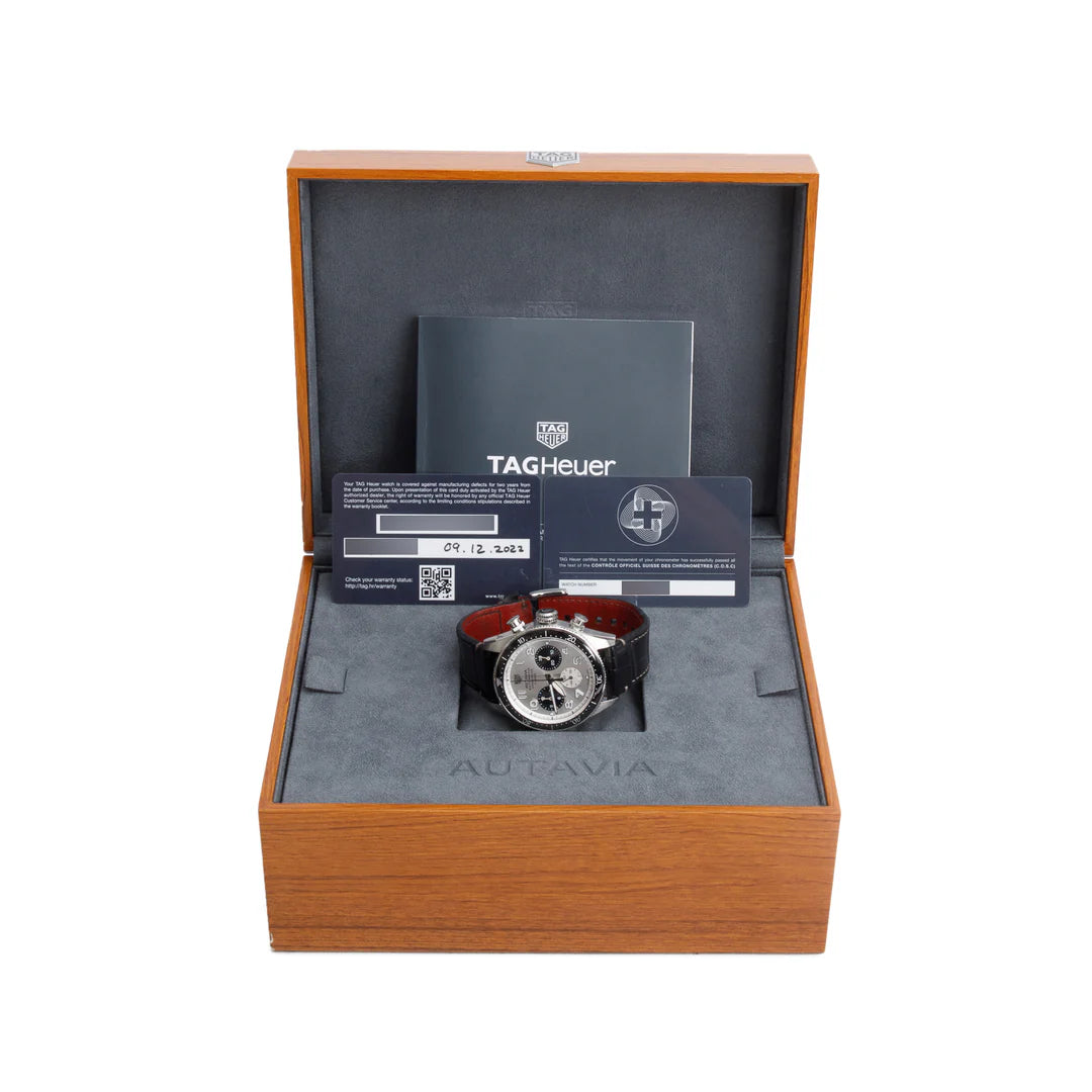 2022 Stainless Steel Autavia Flyback Chronometer 42 MM Automatic Chronograph Watch Silver Dial CBE511B w/ Box &amp; Papers