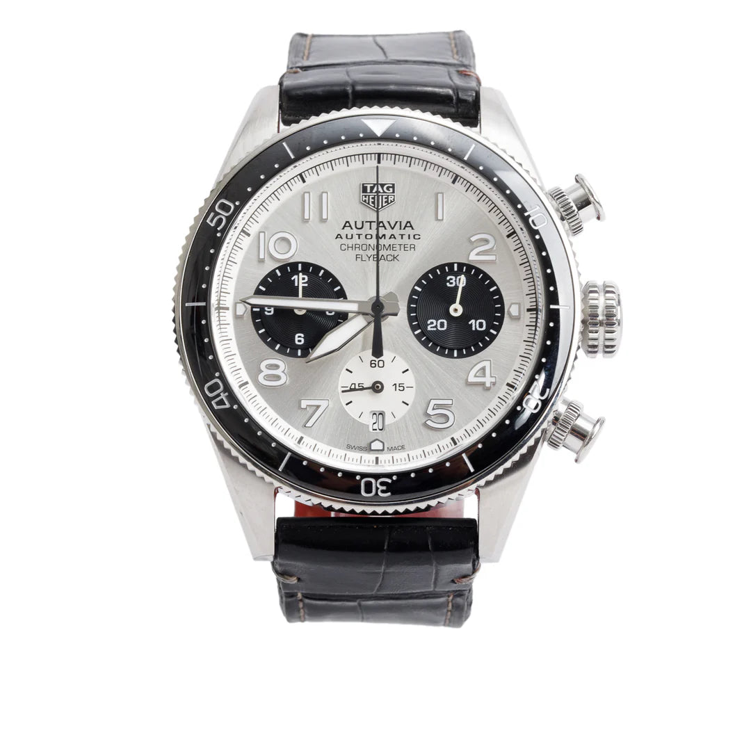 2022 Stainless Steel Autavia Flyback Chronometer 42 MM Automatic Chronograph Watch Silver Dial CBE511B w/ Box &amp; Papers