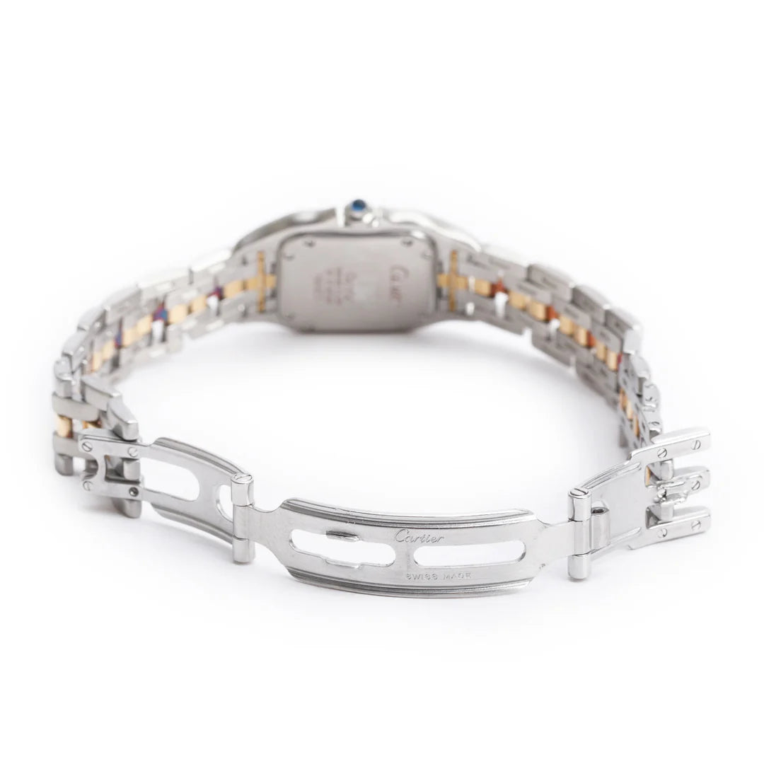 Stainless Steel &amp; 18k Yellow Gold Panthere de Watch, Small Model 1669