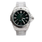 Stainless Steel Aquaracer Professional 200 Date 40 MM Automatic Watch Green Dial WBP2115 w/ Box &amp; Papers