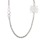Palladium-Plated Strass CC Coco Mark Necklace