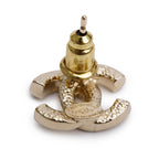 2024 Gold Plated Strass Mini CC Stud Earrings w/ Box