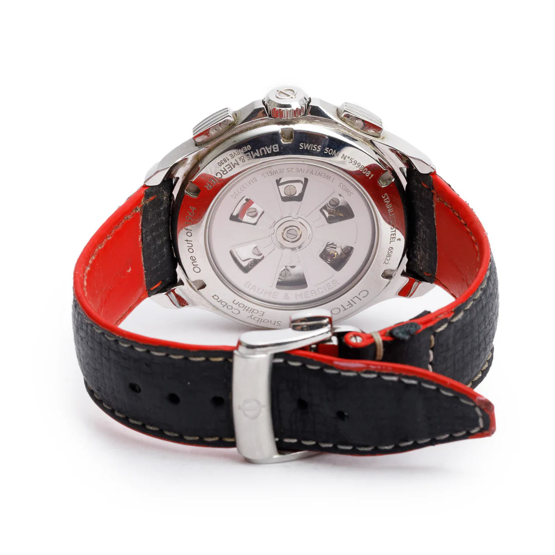 Stainless Steel Clifton Club Shelby Cobra Limited Edition 44 MM Chronograph Automatic Watch w/ Box &amp; Papers