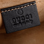 Black Calfskin Studded Small Padlock Shoulder Bag