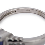 14k White Gold Tanzanite &amp; Diamond Ring, Size 6.25 Coeur Cult Core