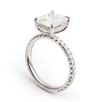 Mark Lash 18k White Gold 2.02 ct. Radiant Cut Diamond Engagement Ring, Size 5 w/ Box &amp; GIA Certificate