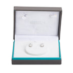 Effy 14k White Gold 1.10 tcw. Diamond Cluster Stud Earrings w/ Box