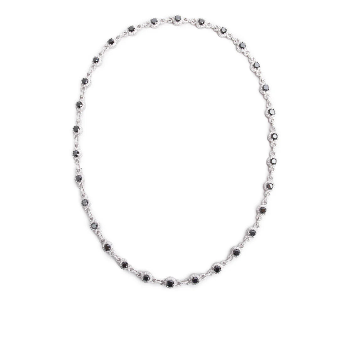 Platinum 32.83 tcw. Black &amp; White Diamond Kilani Necklace