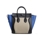 Tri-Color Elephant Calfskin Mini Luggage Tote