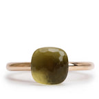 18k Rose Gold Lemon Quartz Nudo Petit Ring, Size 5 w/ Box