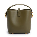 2024 Olive Shiny Calfskin Le 37 Mini Bucket Bag w/ Strap