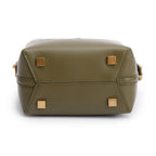2024 Olive Shiny Calfskin Le 37 Mini Bucket Bag w/ Strap