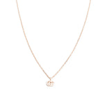 18k Rose Gold Mini Interlocking G Pendant Necklace