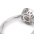 Effy 18k White Gold Cluster Diamond Engagement Ring, Size 7
