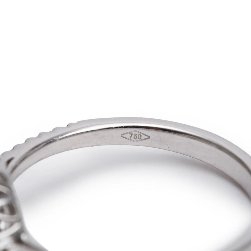 Effy 18k White Gold Cluster Diamond Engagement Ring, Size 7