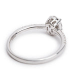 Effy 18k White Gold Cluster Diamond Engagement Ring, Size 7.5