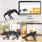 Hiwonder PuppyPi Pro ROS Quadruped Robot, Integrated with AI Large Model (ChatGPT), Supports AI Vision, Voice Interaction, LiDAR, and Robotic Arm Attachment (Ultimate kit with Raspberry Pi 5 8GB)