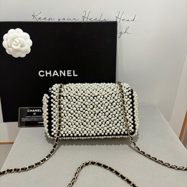 Chanel 19s mini pearl rectangular flap Coeur Cult Core