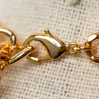 Pre-Loved Chanel™ Gold Tone Embellished Crystal Choker Necklace Coeur Cult Core