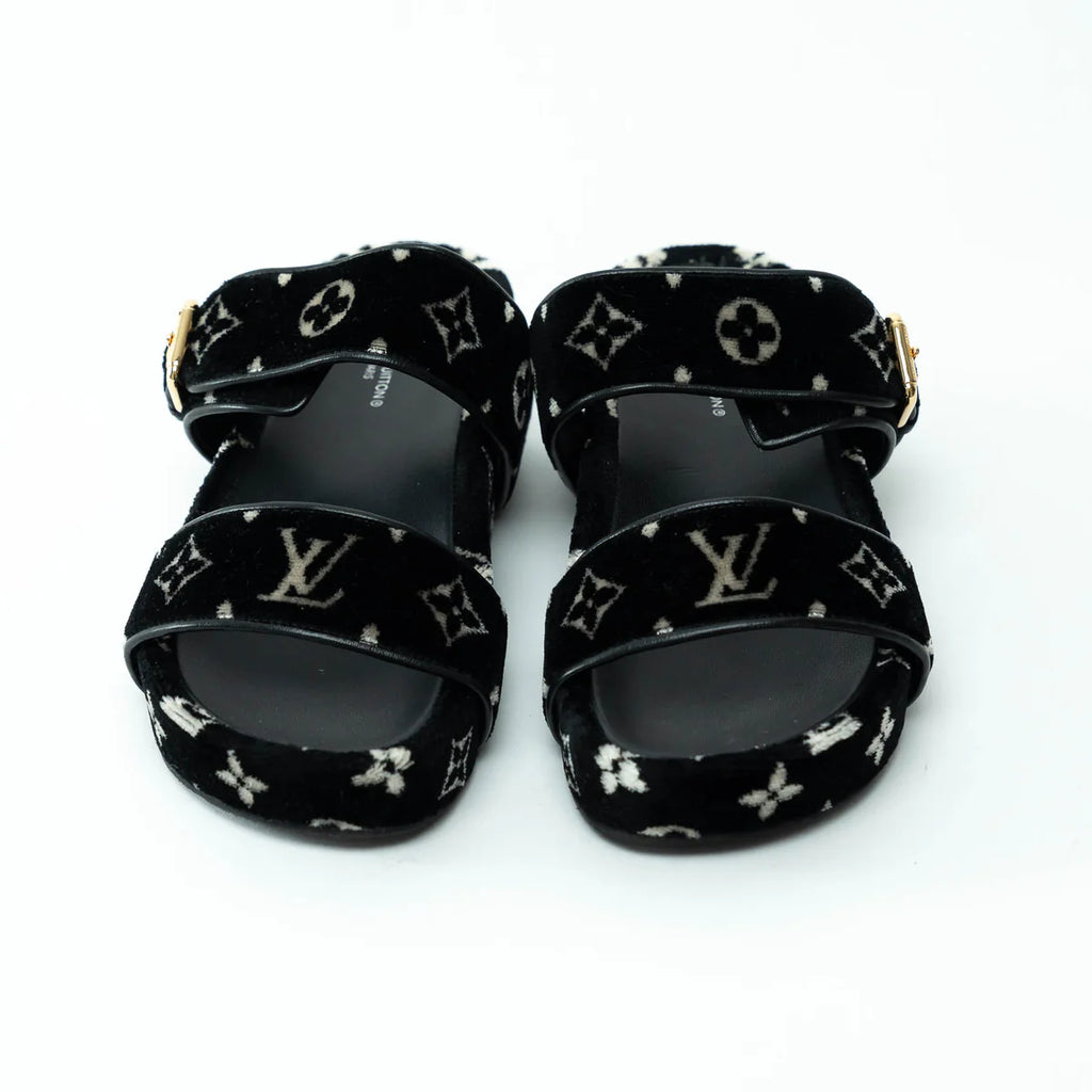 Louis Vuitton Monogram Corduroy Sandals Size 36 Coeur Cult Core