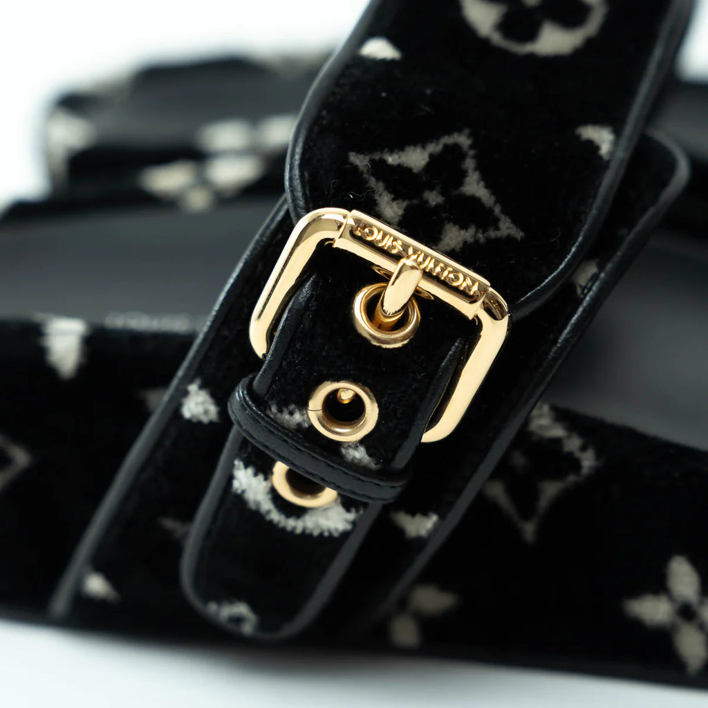 Louis Vuitton Monogram Corduroy Sandals Size 36 Coeur Cult Core