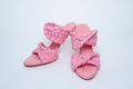 Bottega Veneta Woven Raffia Pink Heeled Sandals Size 39.5 Coeur Cult Core