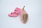 Bottega Veneta Woven Raffia Pink Heeled Sandals Size 39.5 Coeur Cult Core