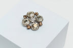 Silver-Tone Crystal Brooch