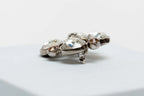 Silver-Tone Crystal Brooch