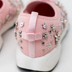 Dior Pink Embellished Mesh Fusion Sneakers Size 38.5 Coeur Cult Core