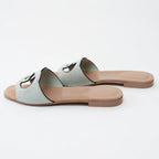 Gucci Sage Suede Interlocking G Slide Sandals Size 42 Coeur Cult Core