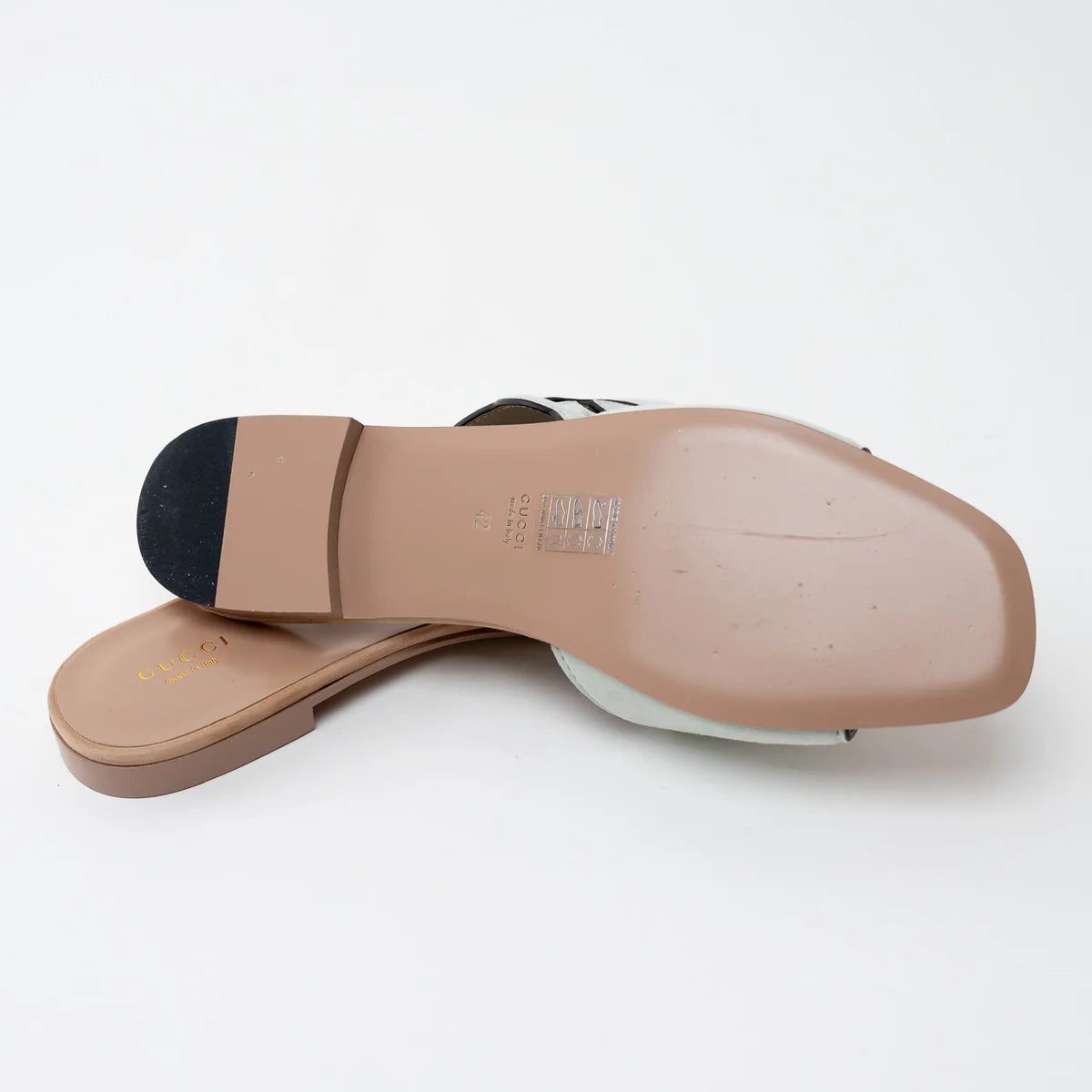 Gucci Sage Suede Interlocking G Slide Sandals Size 42 Coeur Cult Core
