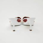 Louis Vuitton White Multicolour Monogram Coated Canvas Sandals Size 36.5 Coeur Cult Core