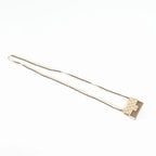 Gold Tone Faux Pearl Flap Bag Necklace
