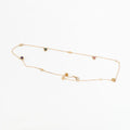 18k Yellow Gold Interlocking G Necklace with Gemstones