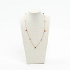 18k Yellow Gold Interlocking G Necklace with Gemstones