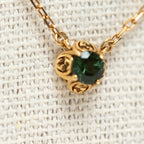 18k Yellow Gold Interlocking G Necklace with Gemstones